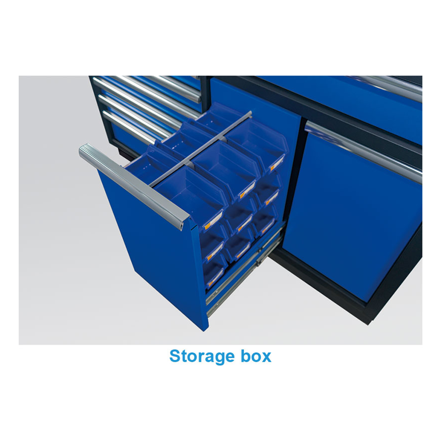 KING TONY Profi-Werkzeuge - Niedriges Möbel 9 Schubladen - Schwarz-Blau 87D1123AKB