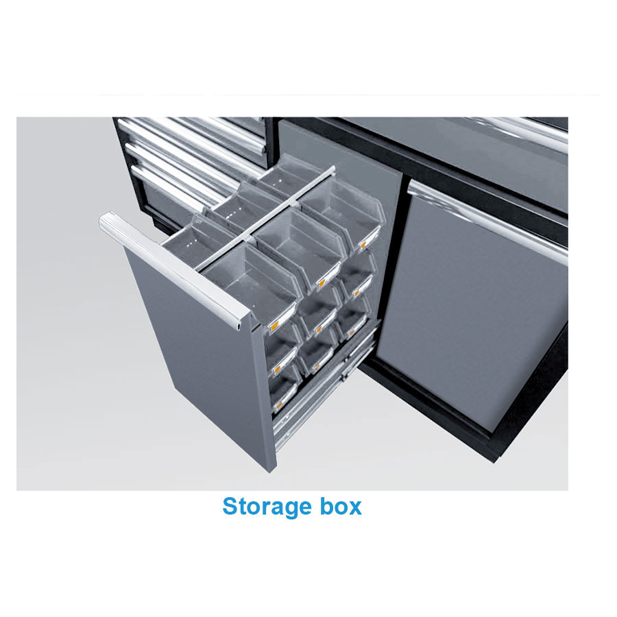 KING TONY Profi-Werkzeuge - Werkstatteinrichtung, Werkstatt Schrankwand, Werkbank - Farbe Schwarz-Grau 87D11AKGV