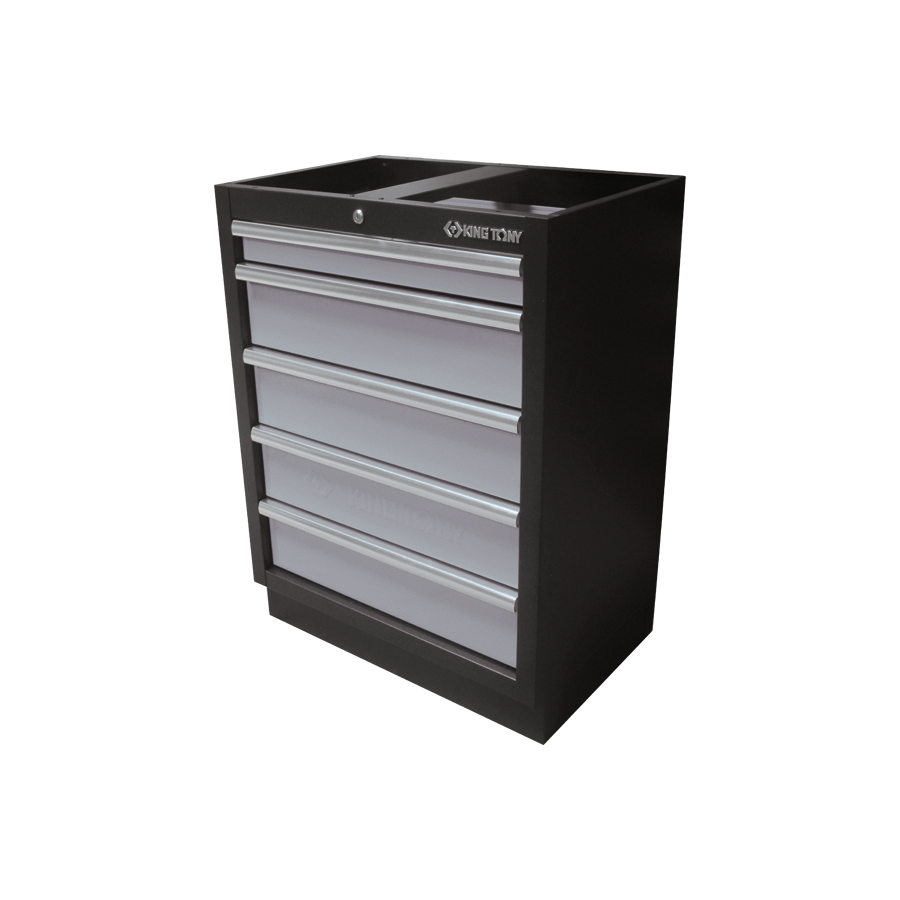 KING TONY Profi-Werkzeuge - Niedriges Möbel 5 Schubladen - Schwarz-Grau 87D1105AKG