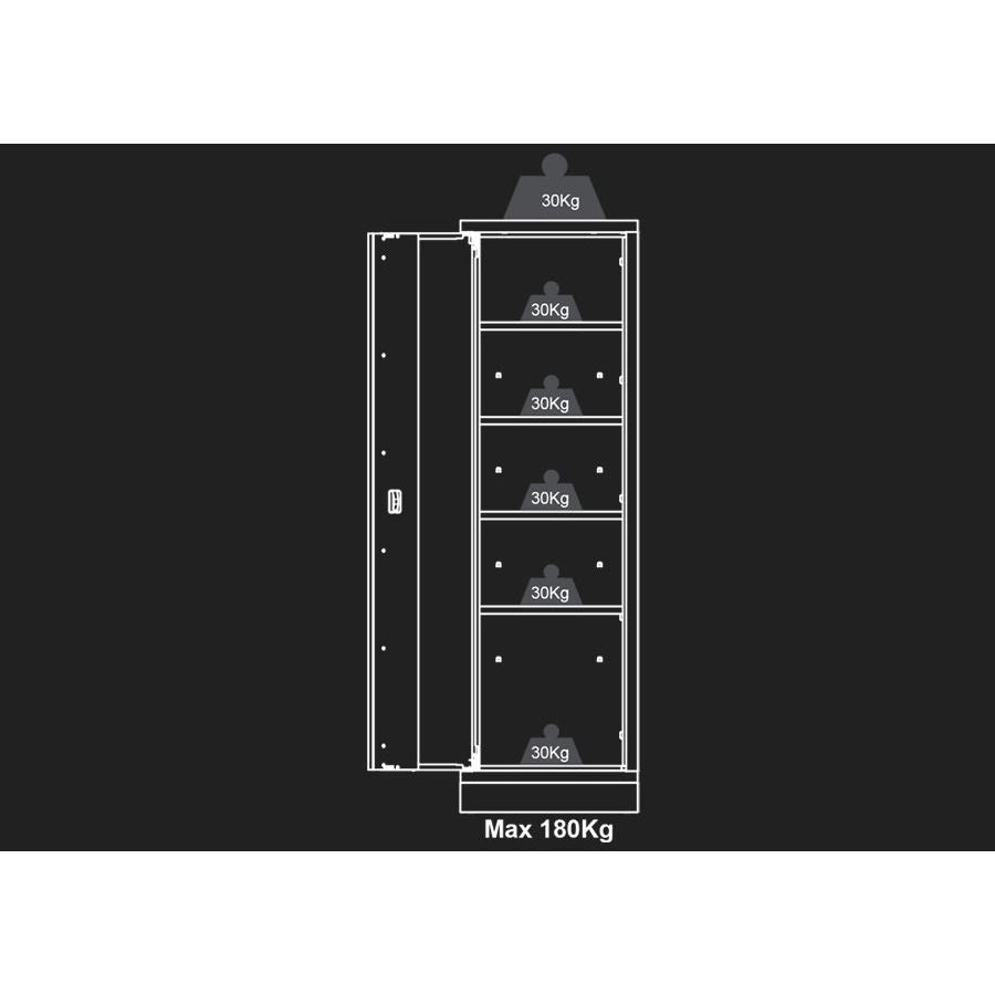 KING TONY Profi-Werkzeuge - Metallschrank Werkzeugschrank 87D1102AKG