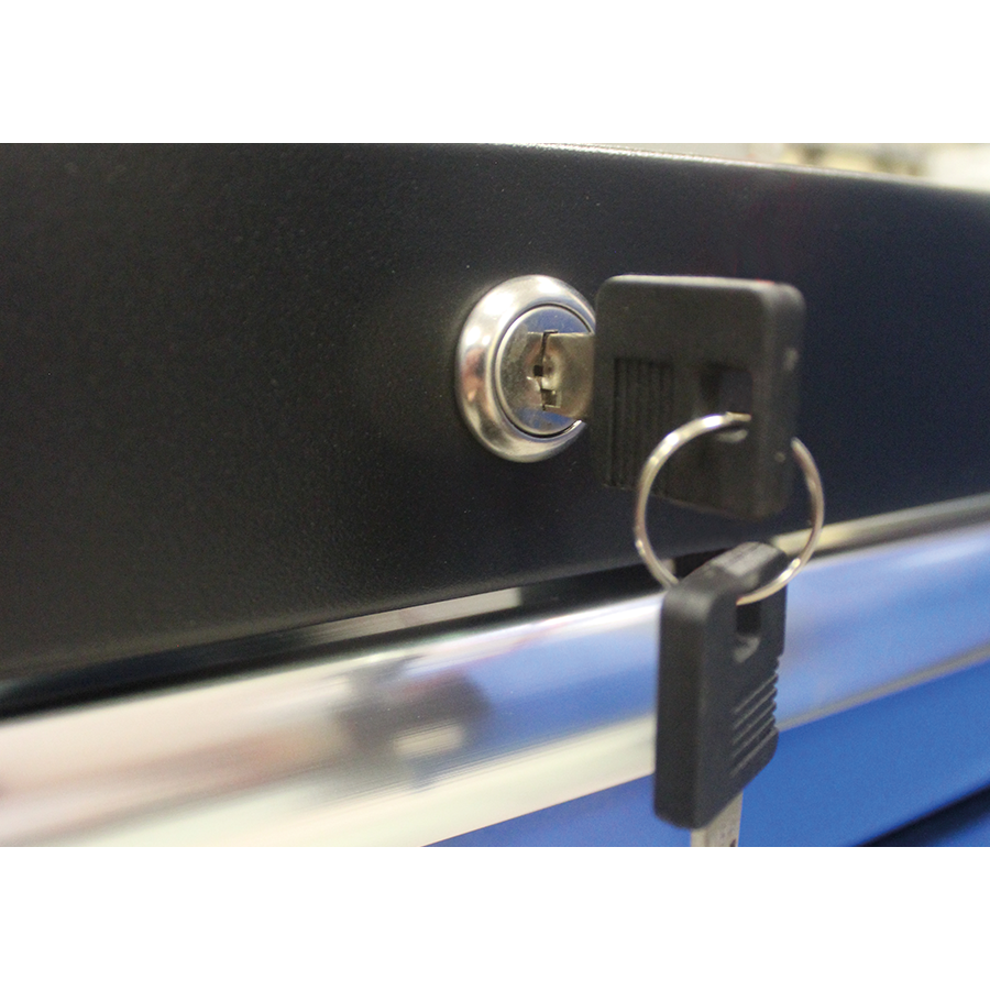 KING TONY Profi-Werkzeuge - Werkzeugwagen 5 Schubladen - Schwarz-Blau 87D1112AKB