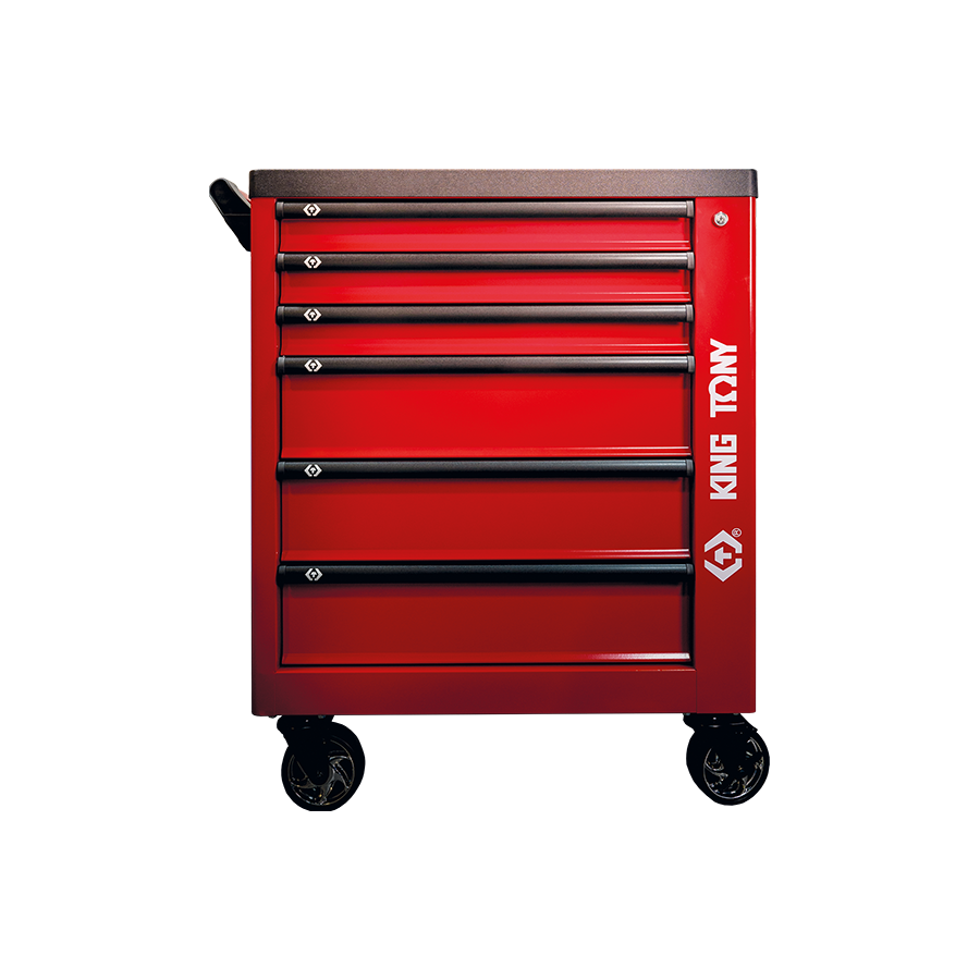 KING TONY Profi-Werkzeuge - Werkzeugwagen mit 6 Schubladen - Rot 87G386BA