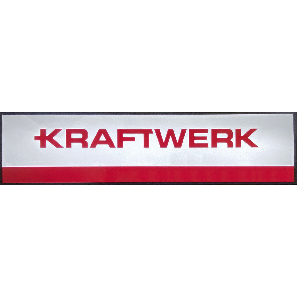 Kraftwerk Einseitiges Logo mit LED-Hintergundbeleuchtung für Regal