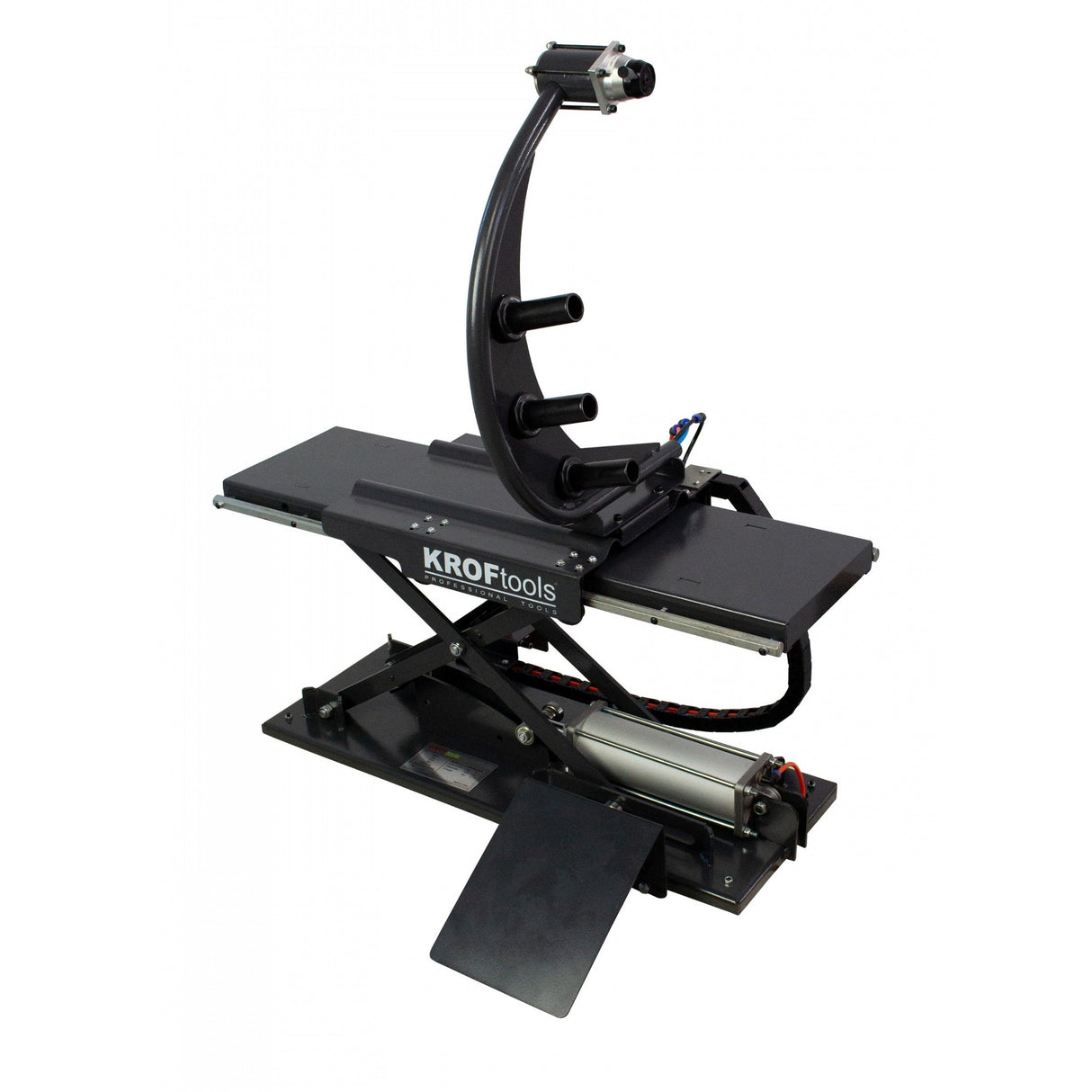 KROFtools Rad Lifter für Auswuchtmaschinen, Radlifter, Reifen Lift, Reifenheber Pneumatischer Antrieb - Radheber Lifter bis 80kg - 9025