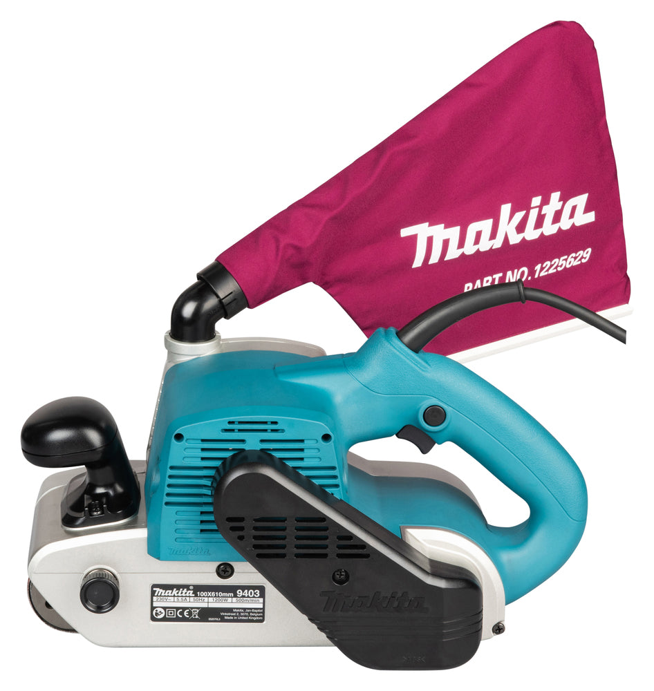 Makita Bandschleifer | 1.200 W Motor & 500 m/min Bandgeschwindigkeit - 9403J
