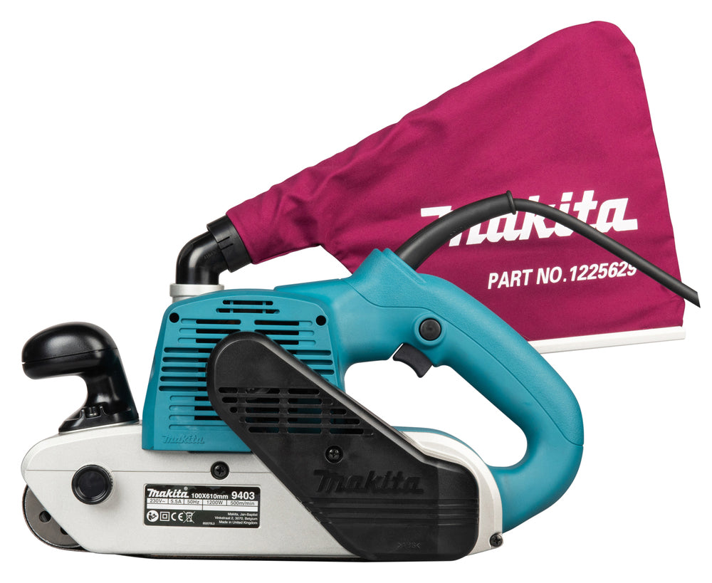 Makita Bandschleifer | 1.200 W Motor & 500 m/min Bandgeschwindigkeit - 9403J