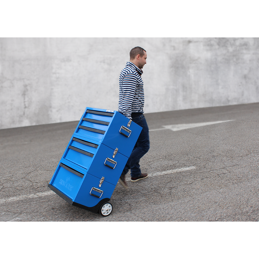 KING TONY Profi-Werkzeuge - Werkzeugwagen 874516BA + 163 Werkzeuge EVAWAVE 951164MRE2