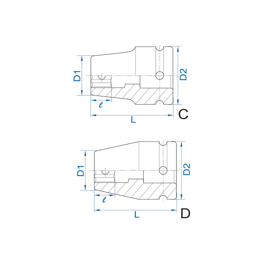 KING TONY Profi-Werkzeuge - 1-1/2" CATERPILLAR Kraftschlüssel, Zoll, (38.1 mm) - 1-1/2 95A548S
