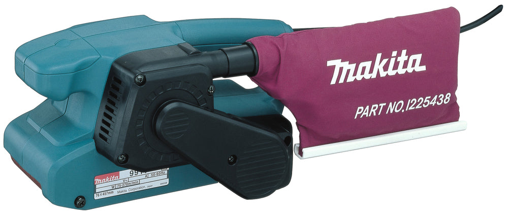Makita Bandschleifer 76 mm – 650 W Motor, 270 m/min, leiser Betrieb - 9910J