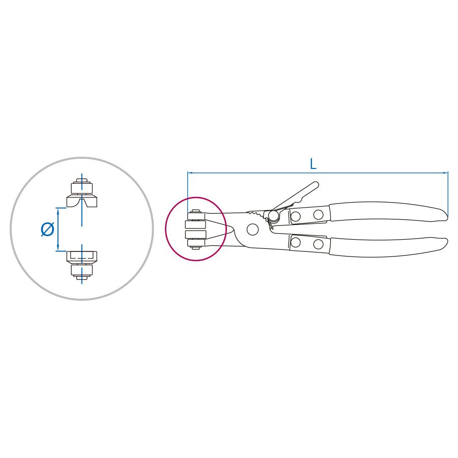 KING TONY Profi-Werkzeuge - Schlauch-Klemmzange 9AA11