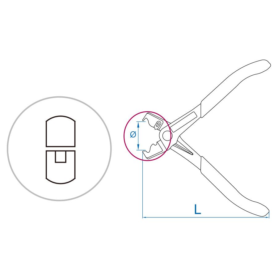 KING TONY Profi-Werkzeuge - Schlauch-Klemmzange 9AA15