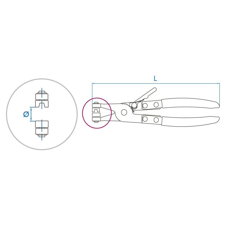 KING TONY Profi-Werkzeuge - Schlauch-Klemmzange 9AA16