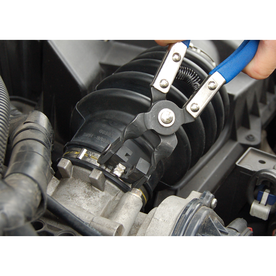 KING TONY Profi-Werkzeuge - Abgewinkelte Drehbackenzange für CLIC-Klemmen 9AA25