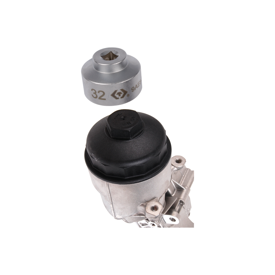 KING TONY Profi-Werkzeuge - 3/8" 6-Kant Steckschlüssel, für Ölfilterdeckel - 36 mm 9AE836