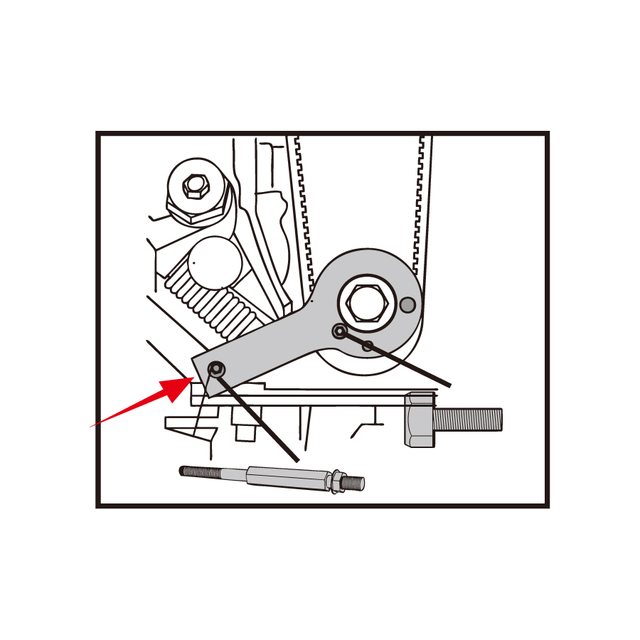 KING TONY Profi-Werkzeuge - Steuerzeiten-Einstell-Set für Dieselmotoren VAUXHALL/OPEL / SAAB 9AT2005