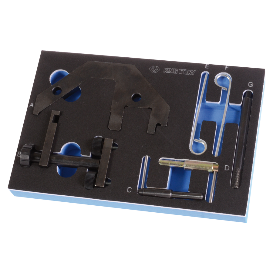 KING TONY Profi-Werkzeuge - Steuerzeiten-Einstellset, Diesel, BMW/VAUXHALL/OPEL/LAND ROVER/ROVER 9AT2007