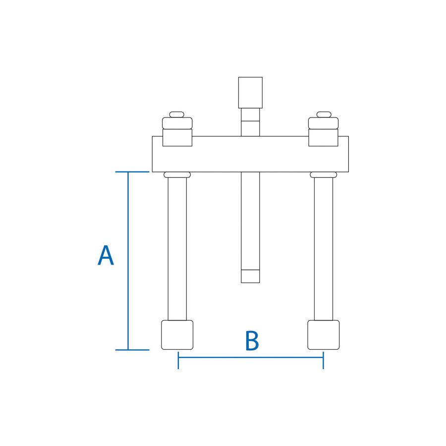 KING TONY Profi-Werkzeuge - Abziehvorrichtung, 2-armig, Feingewinde - 110 mm 9BA1102
