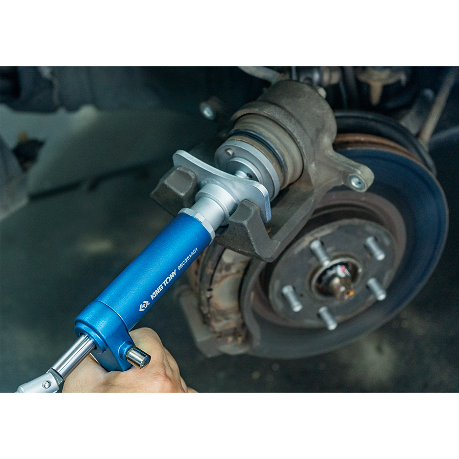 KING TONY Profi-Werkzeuge - Bremskolbenrücksteller-Set, pneumatisch "slim" - 18 tlg. 9BC251