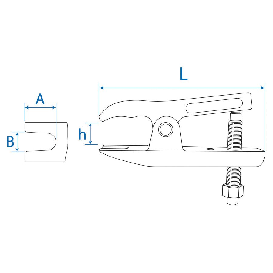 KING TONY Profi-Werkzeuge - Kugellager-Abzieher auf Trägerschiene - 32 mm 9BE5683