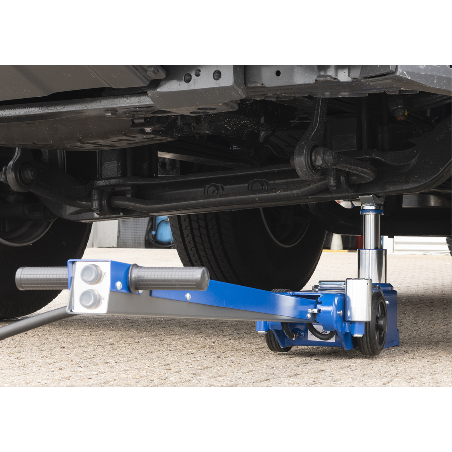 KING TONY Profi-Werkzeuge - 2-stufiger Wagenheber, lufthydraulisch - 25/10T 9HYCH225