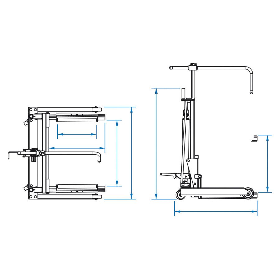 KING TONY Profi-Werkzeuge - Hydraulisches Radmontagegerät, Transporter, LKWs und Busse - 500kg 9HYCM5