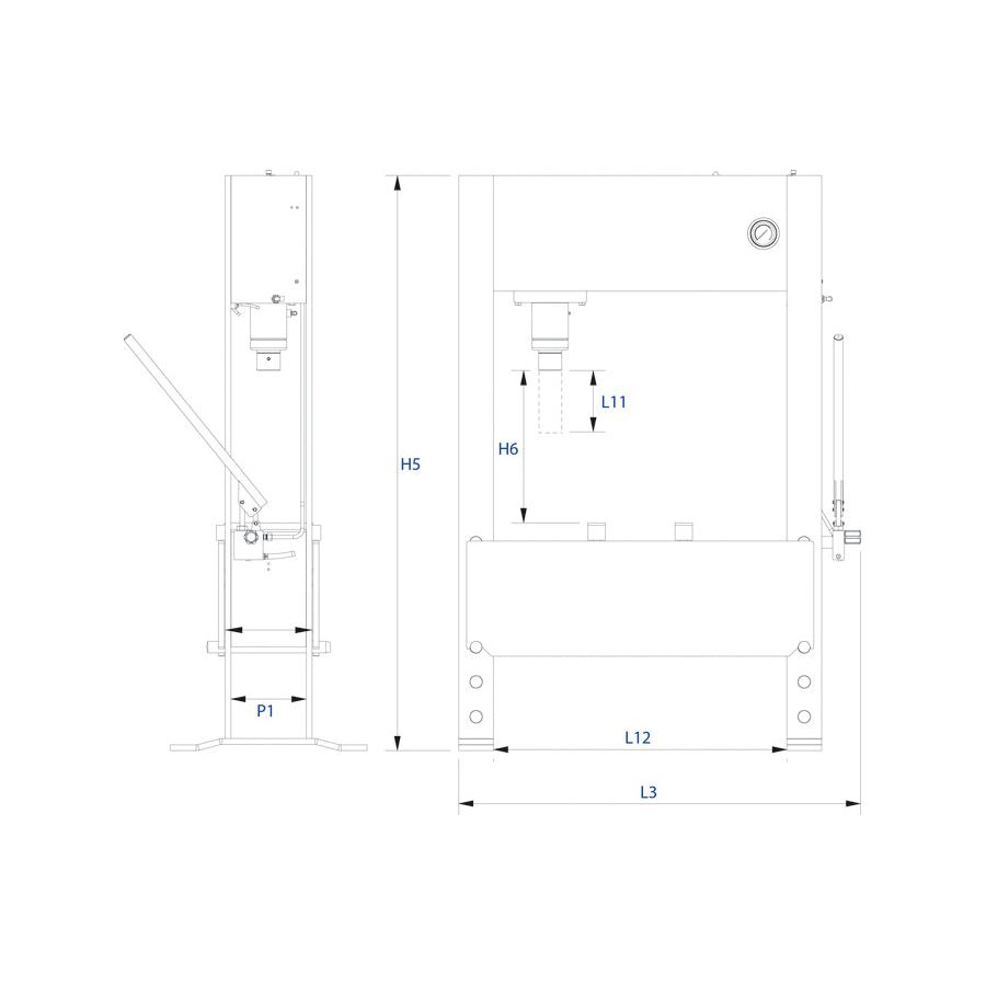 KING TONY Profi-Werkzeuge - Handhydraulische Presse, LKW und Schwerindustrie - 100T 9HYP100