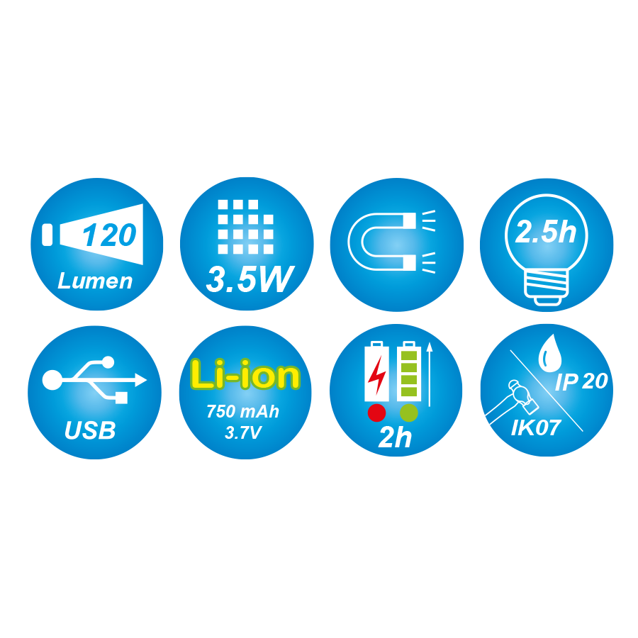 KING TONY Profi-Werkzeuge - 3.5W SMD LED Taschenlampe stiftform 9TA281