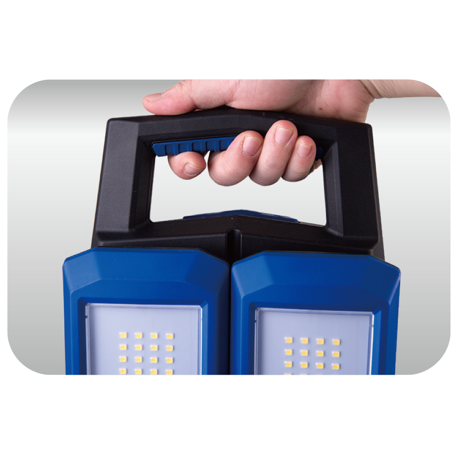 KING TONY Profi-Werkzeuge - 30W LED-Wiederaufladbarer Scheinwerfer Doppelkopf 9TA45AA