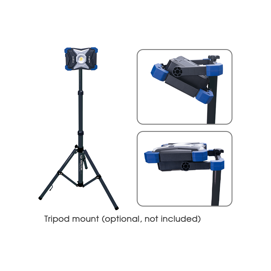 KING TONY Profi-Werkzeuge - 30W Wiederaufladbarer Scheinwerfer mit Powerbank-Akku 9TA48AA