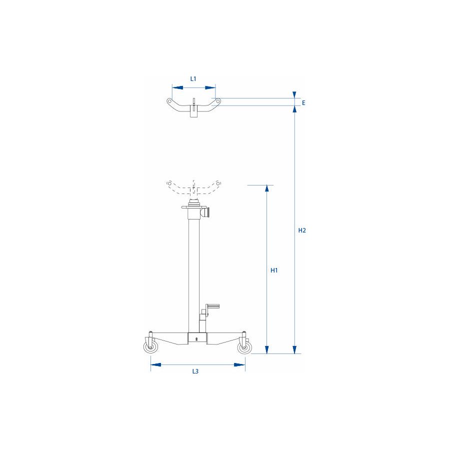 KING TONY Profi-Werkzeuge - Hydraulischer Wagenheber 100kg 9TYN143610AB