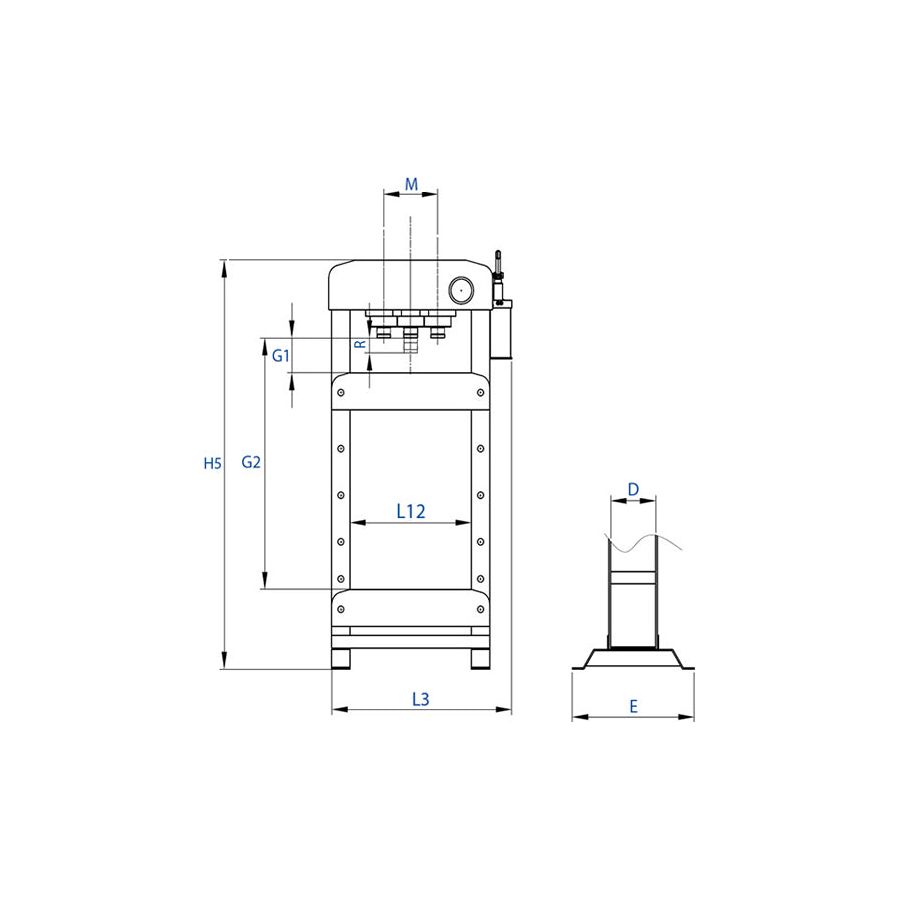 KING TONY Profi-Werkzeuge - Handhydraulische Presse 100T 9TYN514A0AB