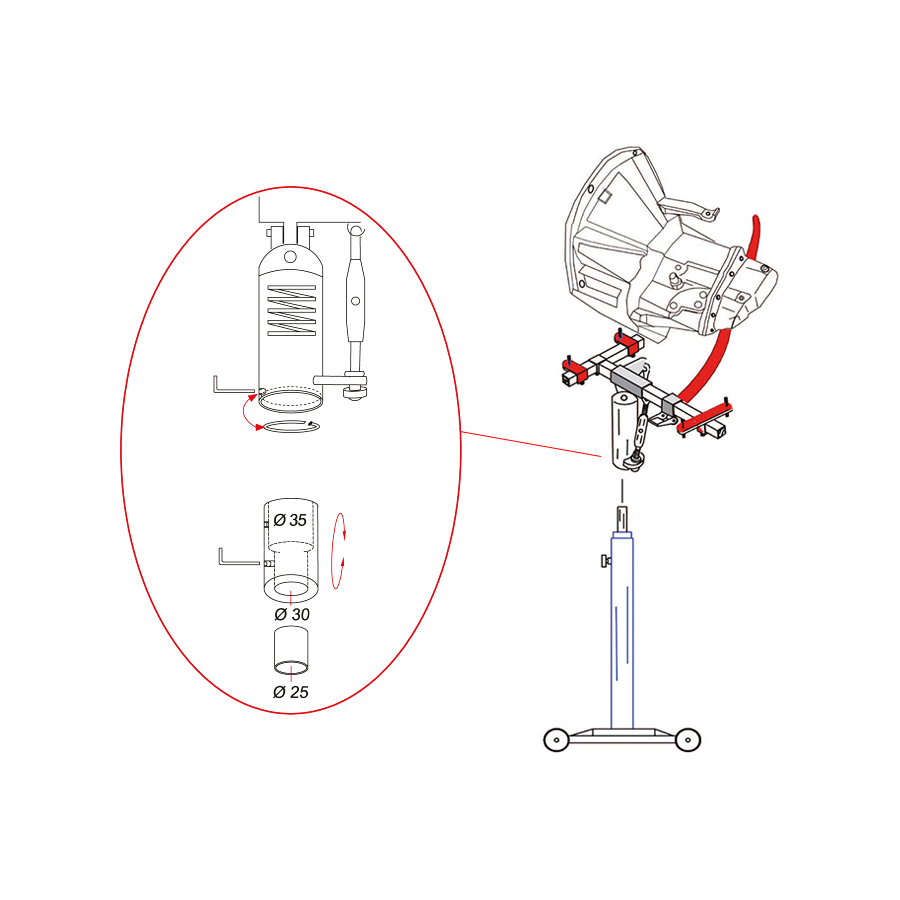 KING TONY Profi-Werkzeuge - Getriebeplatte für Getriebeheber 9TYVS1