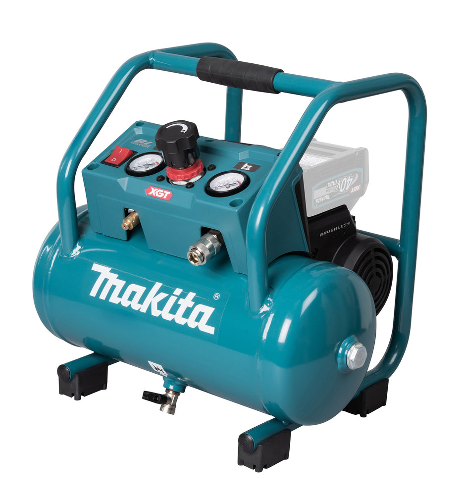 Makita Akku-Kompressor – bis 9,3 bar, ölfrei, leichter Transport & stabiler Rahmen - AC001GZ