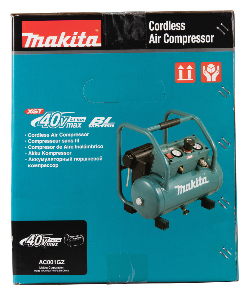 Makita Akku-Kompressor – bis 9,3 bar, ölfrei, leichter Transport & stabiler Rahmen - AC001GZ