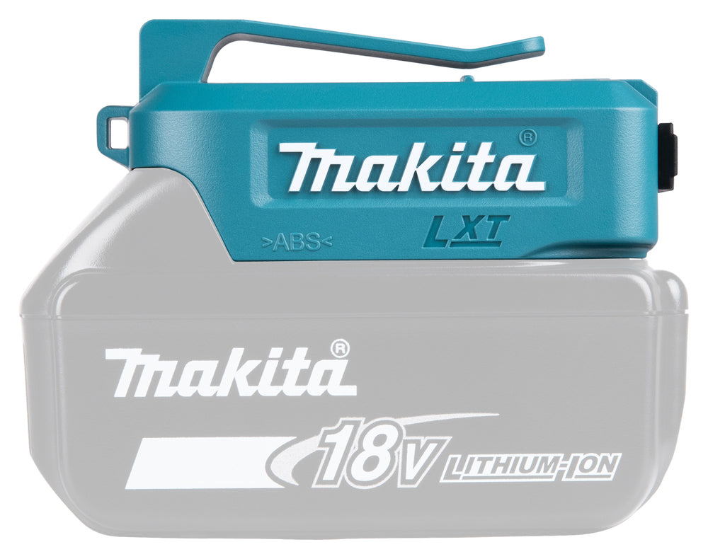 Makita Akku-USB Adapter | mit 2 USB-A Anschlüssen & Gürtelclip - DECADP05