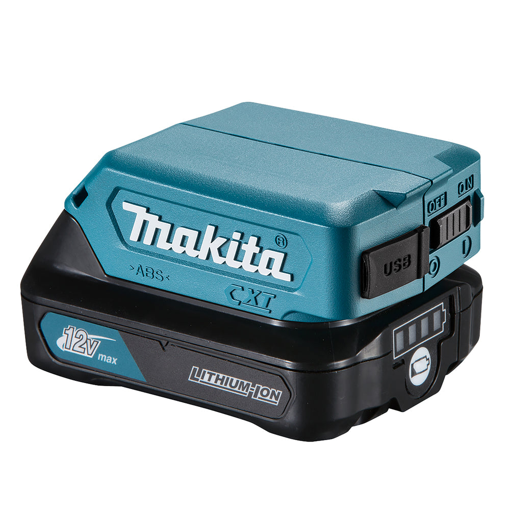 Makita Akku-USB Adapter CXT | mit USB-A Buchse & Gürtelclip - DEBADP08