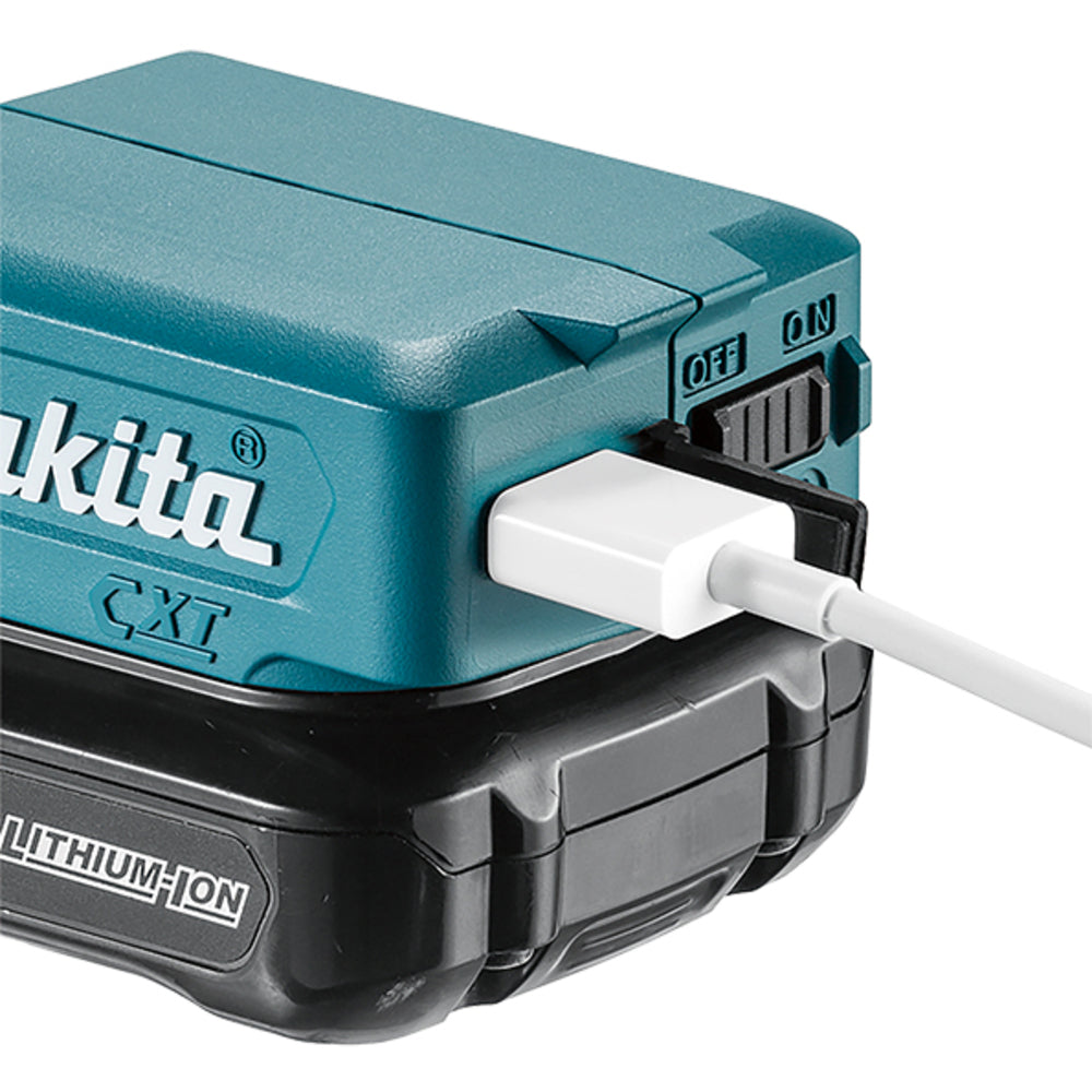 Makita Akku-USB Adapter CXT | mit USB-A Buchse & Gürtelclip - DEBADP08