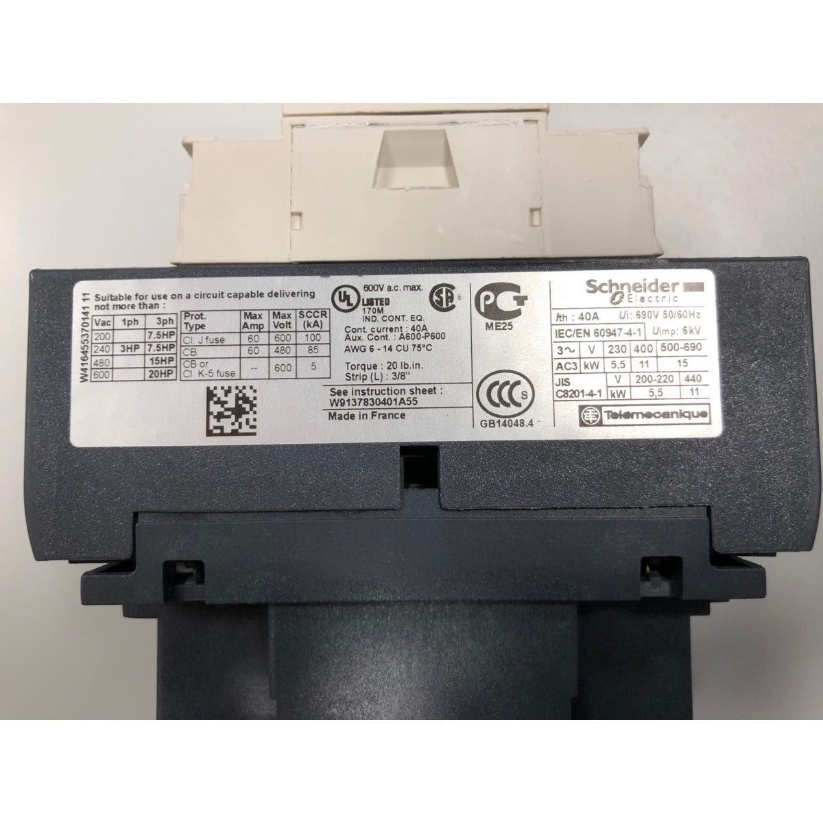 REHM Hauptschütz REHM 48V AC / 25A 4200063 / LC1D2510 E7 SM-01004200063