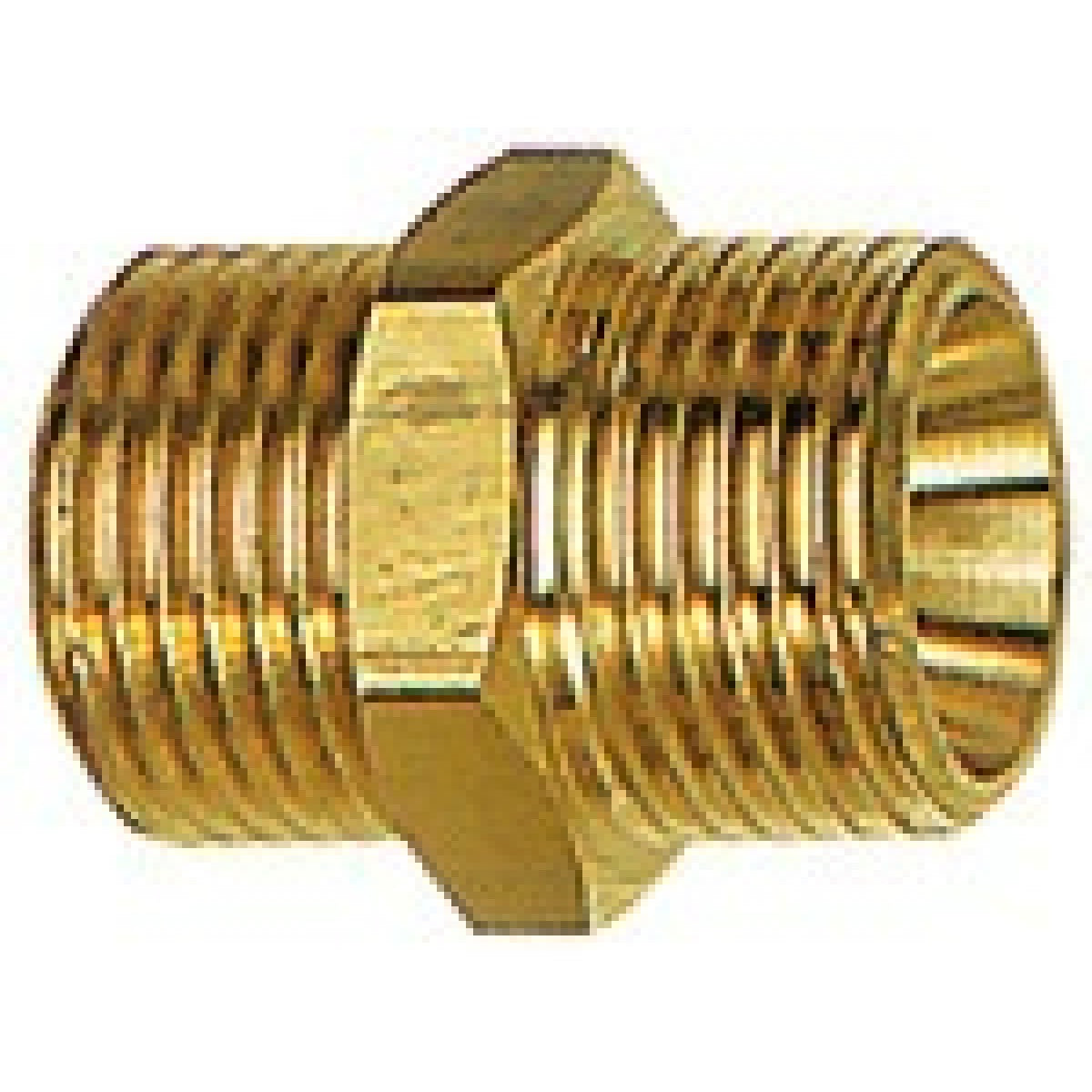 Aircraft Doppelgewindenippel 1/8"a-3/8"a Messing/Rotguss - Art. 02025202