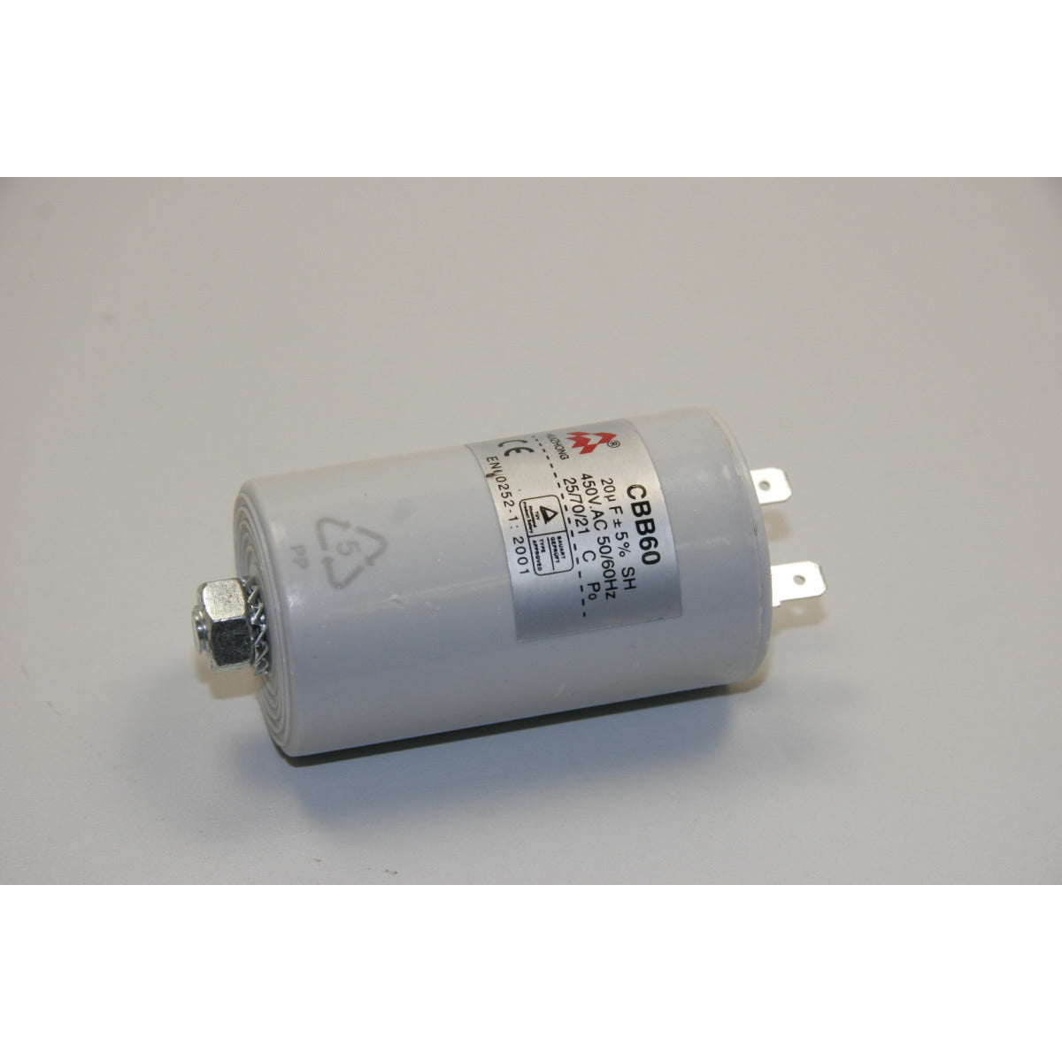 Aircraft Kondensator AB Kitt 90 / 20µF / 450V AC 4100222 / Ø40x70 / 2pol. + M8x10 - Art. 0250137017