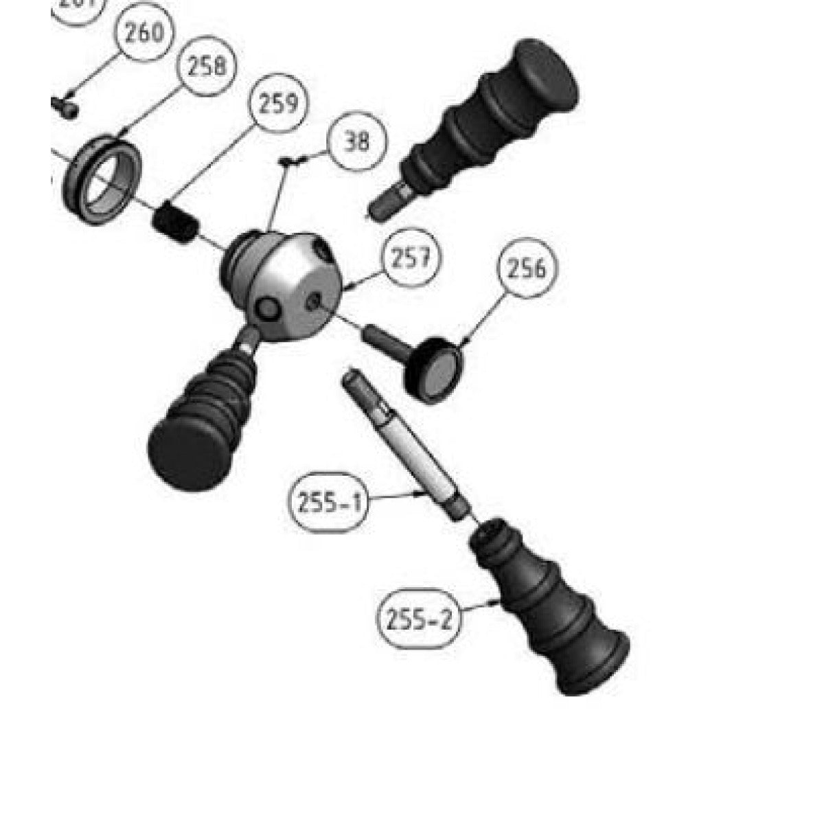 Optimum Arretiergriff BF20V/LV/LDV/MH22V SM-03338120256 - SM.P-03338120256