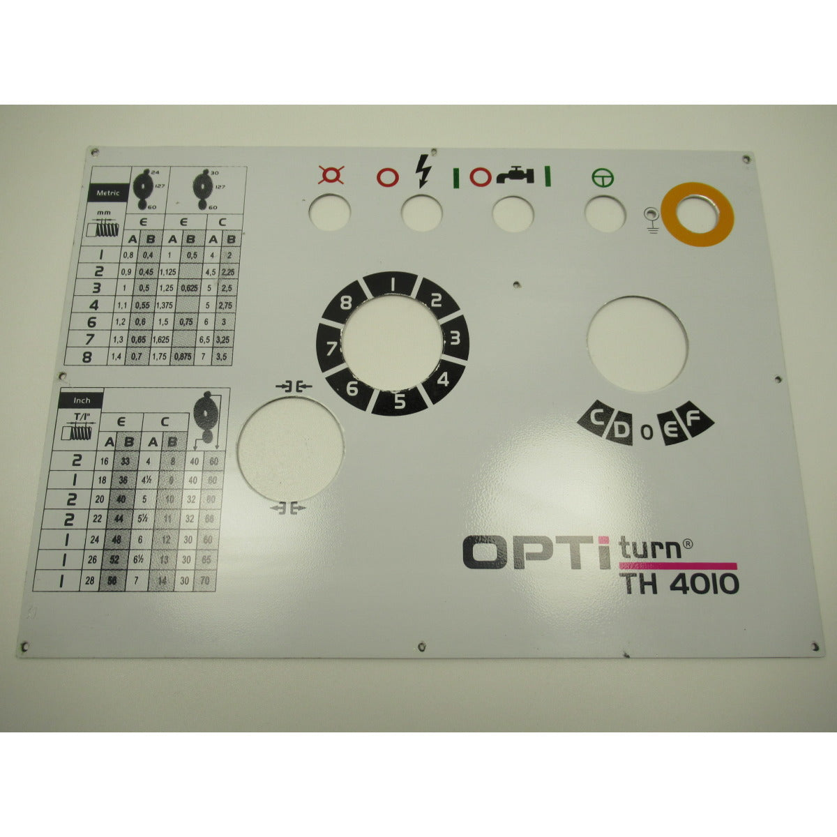 OPTIMUM Label Vorschubgetriebe TH4010 SM-03402070L02