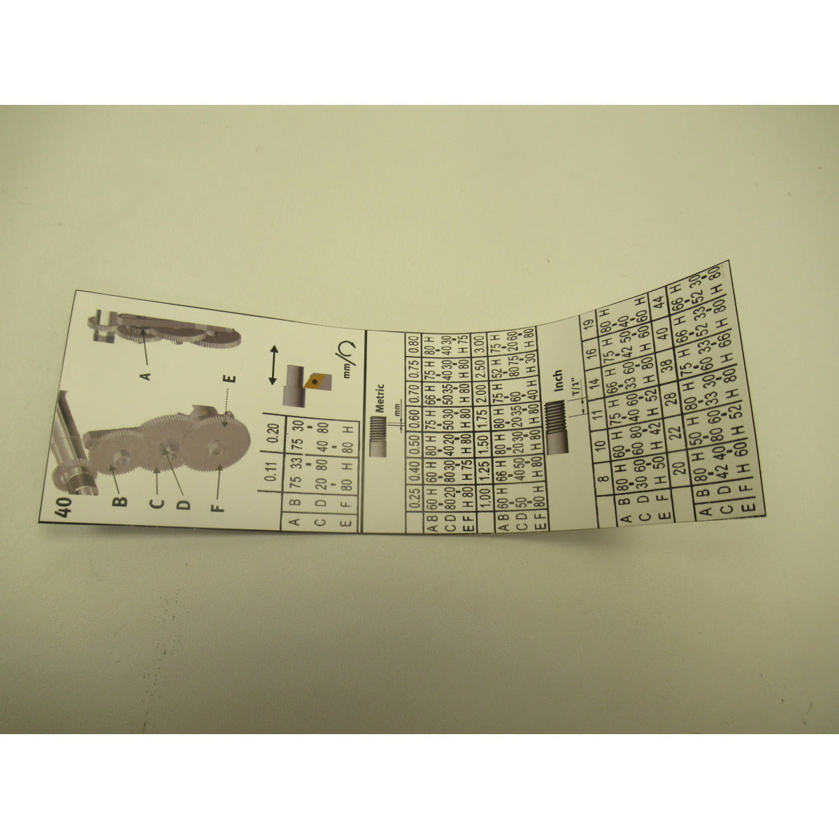 OPTIMUM Drehzahltabelle TU 2004 V SM-03420310147