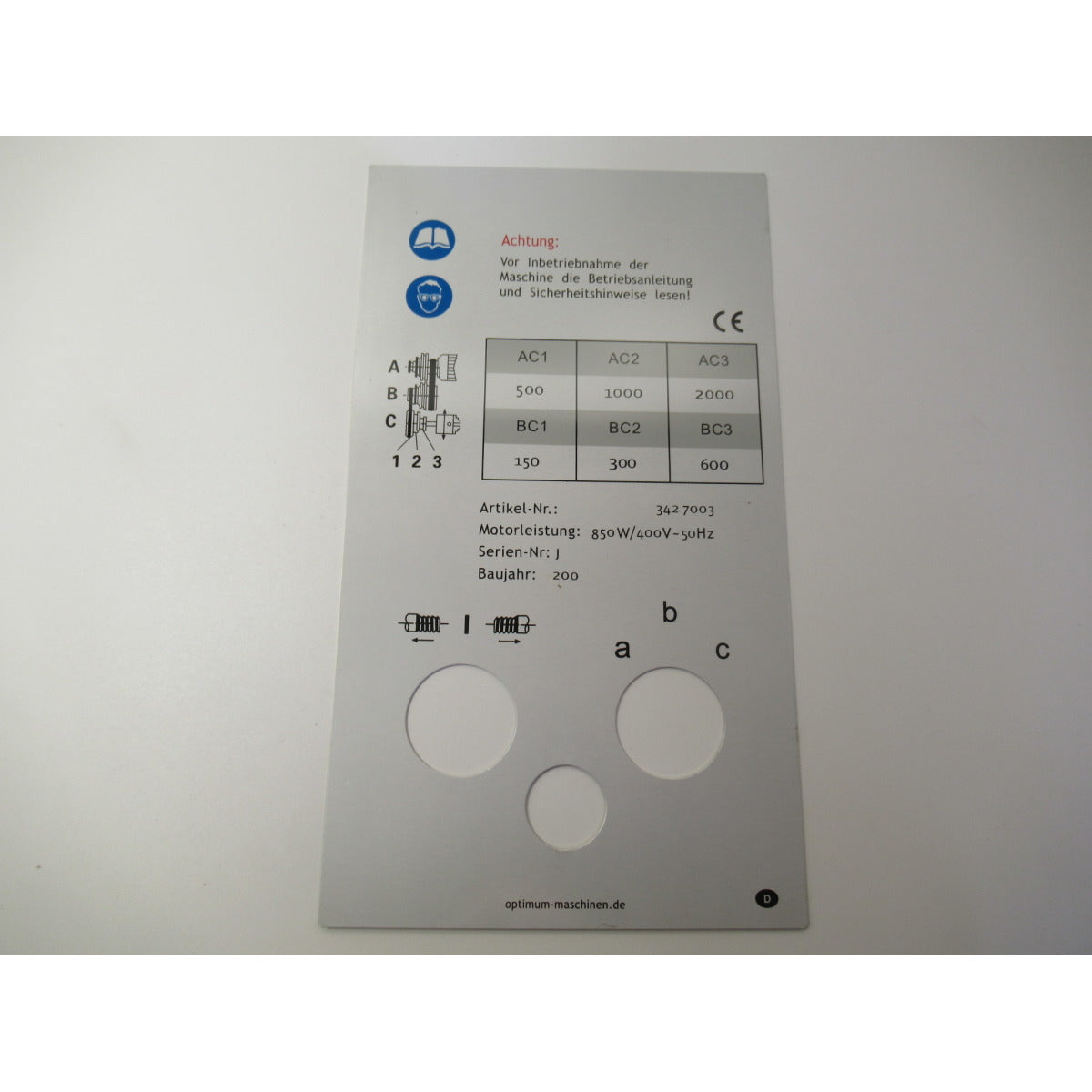 OPTIMUM Label D280x700 – Modell 1 SM-03427003604