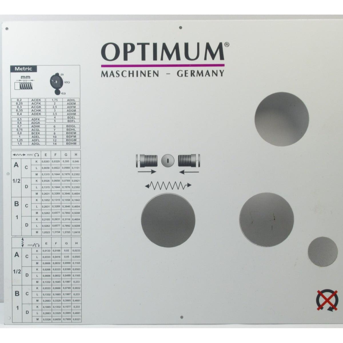 OPTIMUM Blende/Label TZ4V SM-034322451133