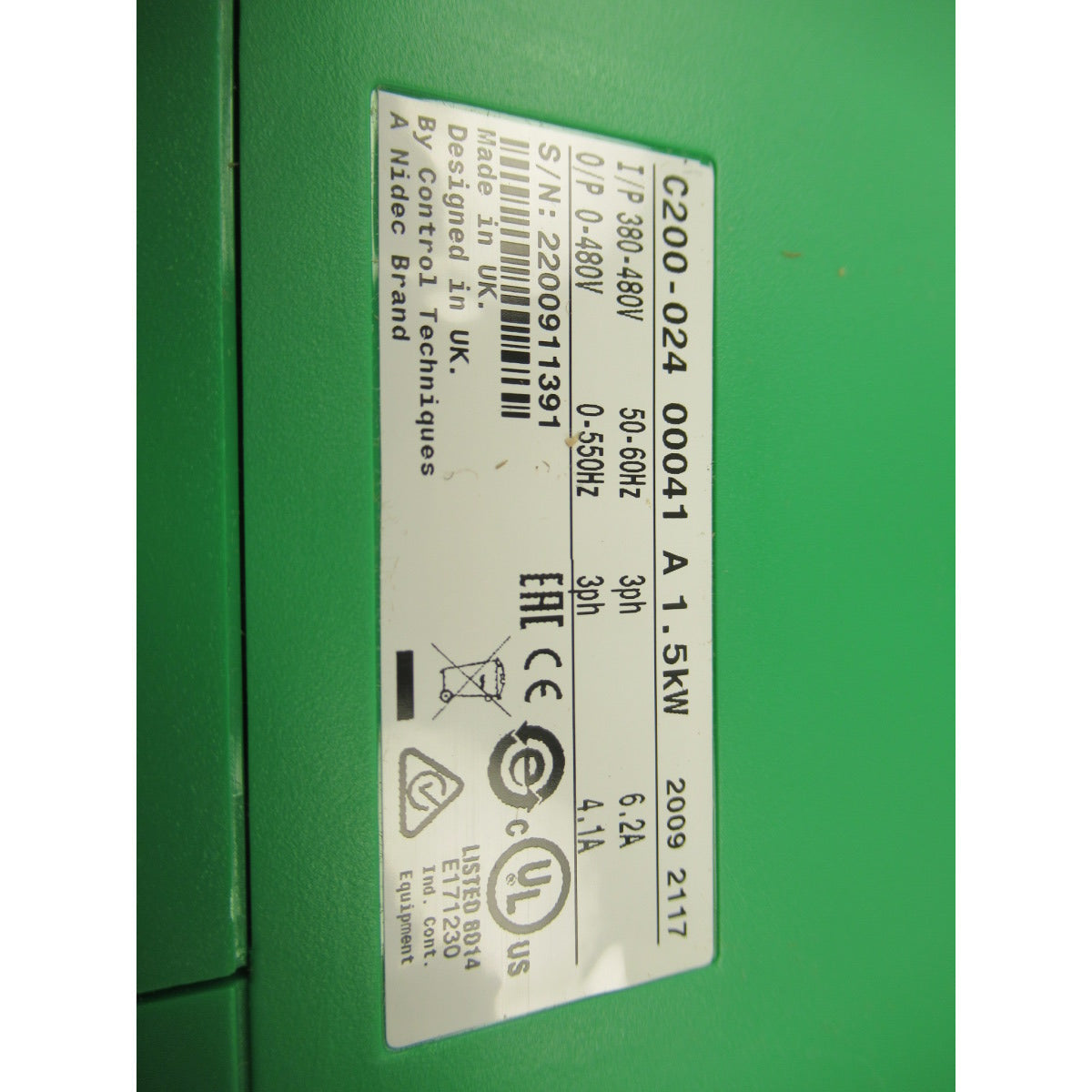 Optimum Frequenzumrichter F3CNC vorparametriert für F3CNC - Art. 03500410V1