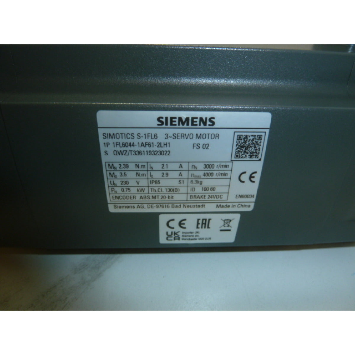 Optimum Servomotor F3Pro / 400V 750W / RPM3000 - Art. 03500416097