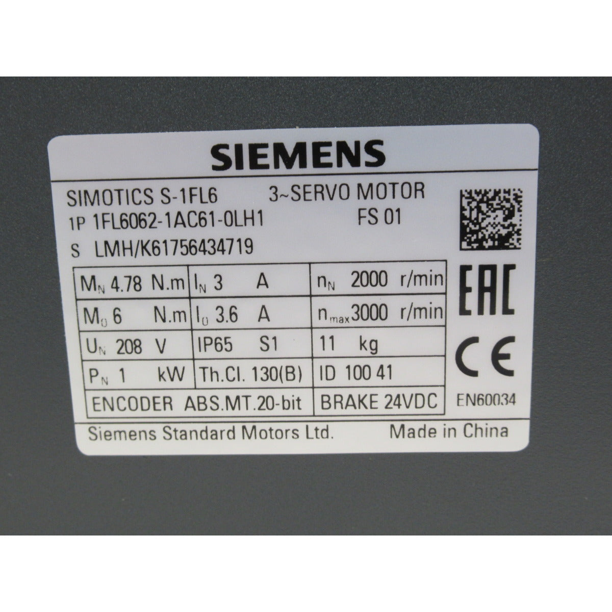 Optimum Servomotor F 80 CNC adv. Z-Achse / RAL7011 - Art. 03501085601