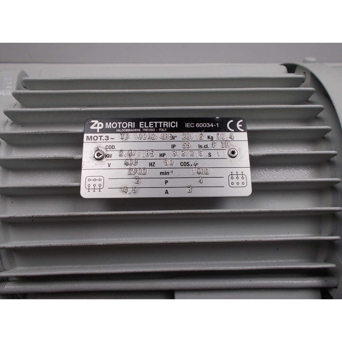 Metallkraft Motor MKS 350V,VH / 400V 087/80, 2Stufen 1,9kW/2,5kW - Art. 036208780