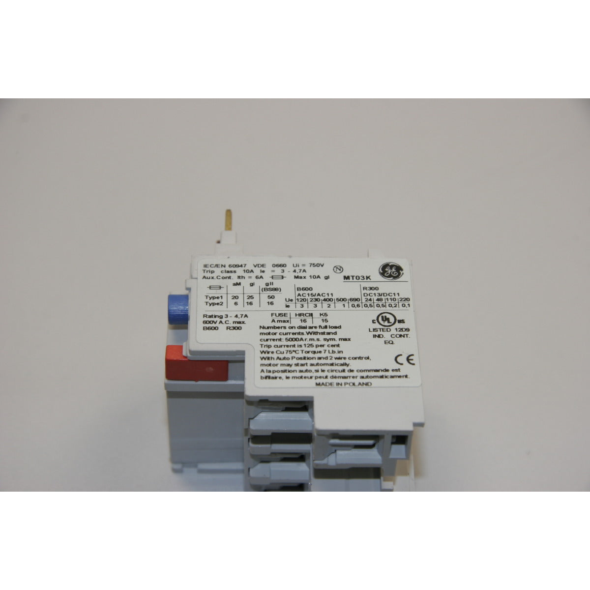 Metallkraft Motorschutzrelais MKS, LMS / 3-4,7A #101010 / M03K - Art. 0362101010